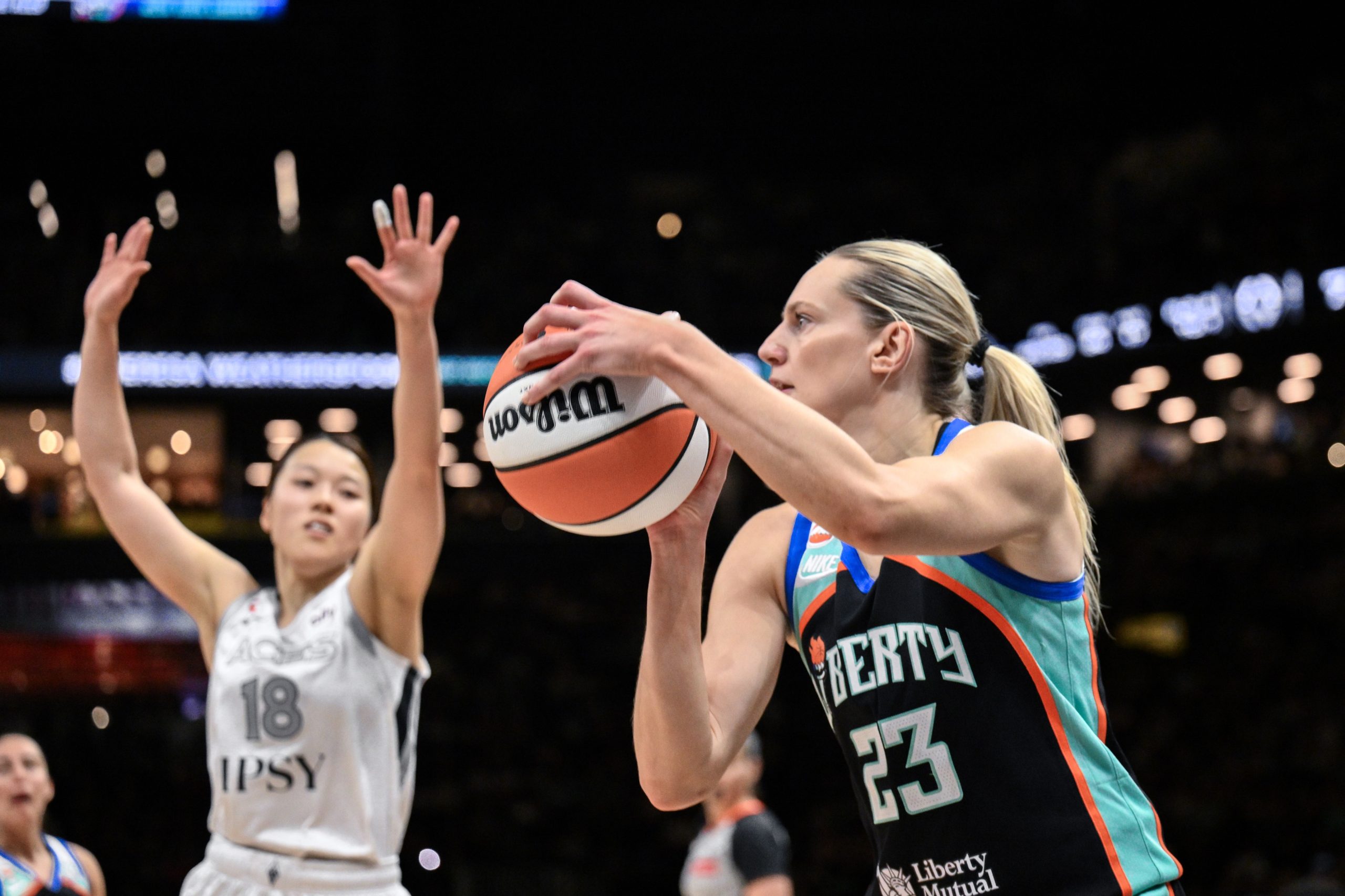 Marine Johannès en feu : record en carrière WNBA pour la magicienne tricolore face aux Las Vegas Aces !
